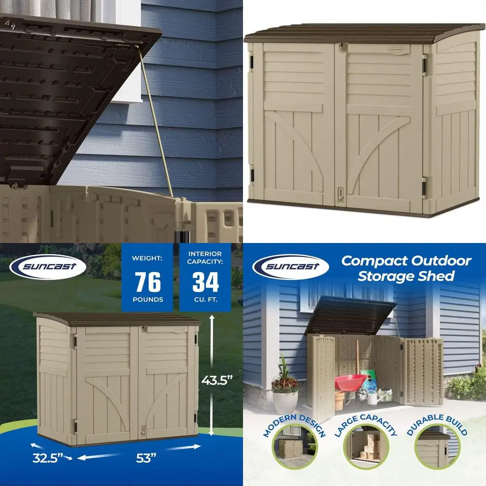 

Запираемый навес для хранения, устойчивый к песку, 34 куб.см. футов., для наружного снаряжения, инструментов и оборудования