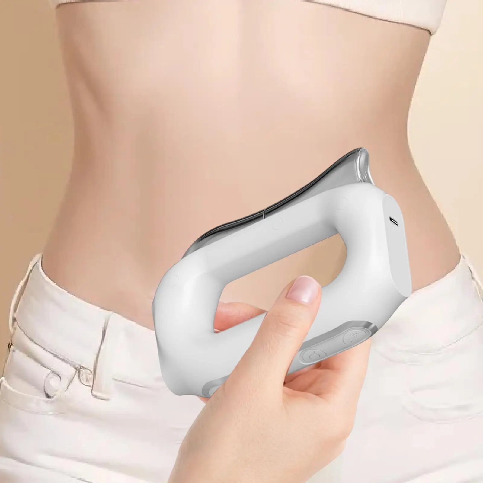 

Fascia Massager Deep Tissue Vibrating USB Muscle Massager for Waist Back Hip