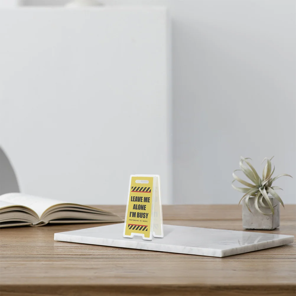 5 قطعة مضحك ملاحظة حامل مزدوج الوجهين مذكرة كليب حامل مكتب المزح زميل العمل روح الدعابة زخارف مكتب علامة تحذير الشكل #3
