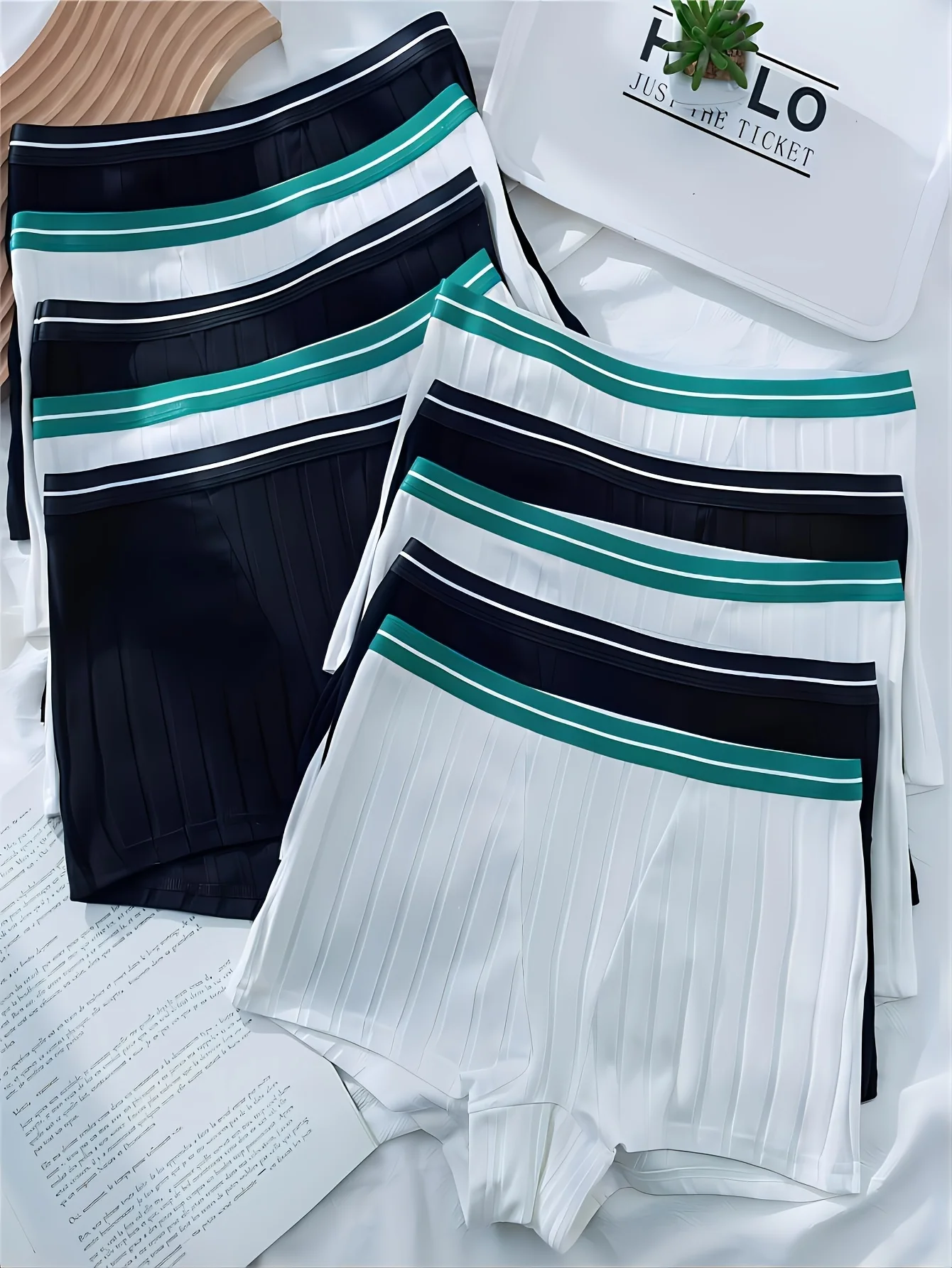 주름진 원단을 사용한 10피스 혼합 색상 여성용 순면 브리프, 가을과 겨울을 위한 새로운 편안한 속옷