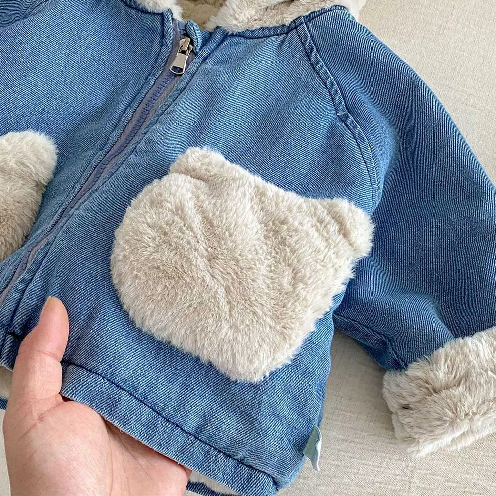 فتاة معطف الشتاء الصوف رشاقته الدافئة مقنعين الفتيان السترات جديد وصول الثلوج الأطفال ملابس خارجية لعيد الميلاد عيد ميلاد #3