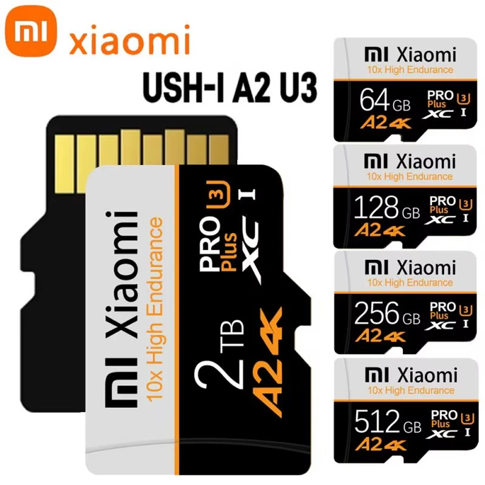 Xiaomi 2TB 1TBMemory Card  High Speed 128GB 256GB 512GB Flash SD 1TB Class 10 Micro Card TF Card For Phones Tablets Camera