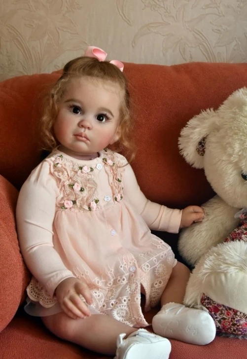 NPK 27 ''كمية عالية غير مكتملة لتقوم بها بنفسك أجزاء الدمية تولد من جديد دول كيت جولييتا حجم كبير طفل فتاة لينة اللمس الحقيقي #3