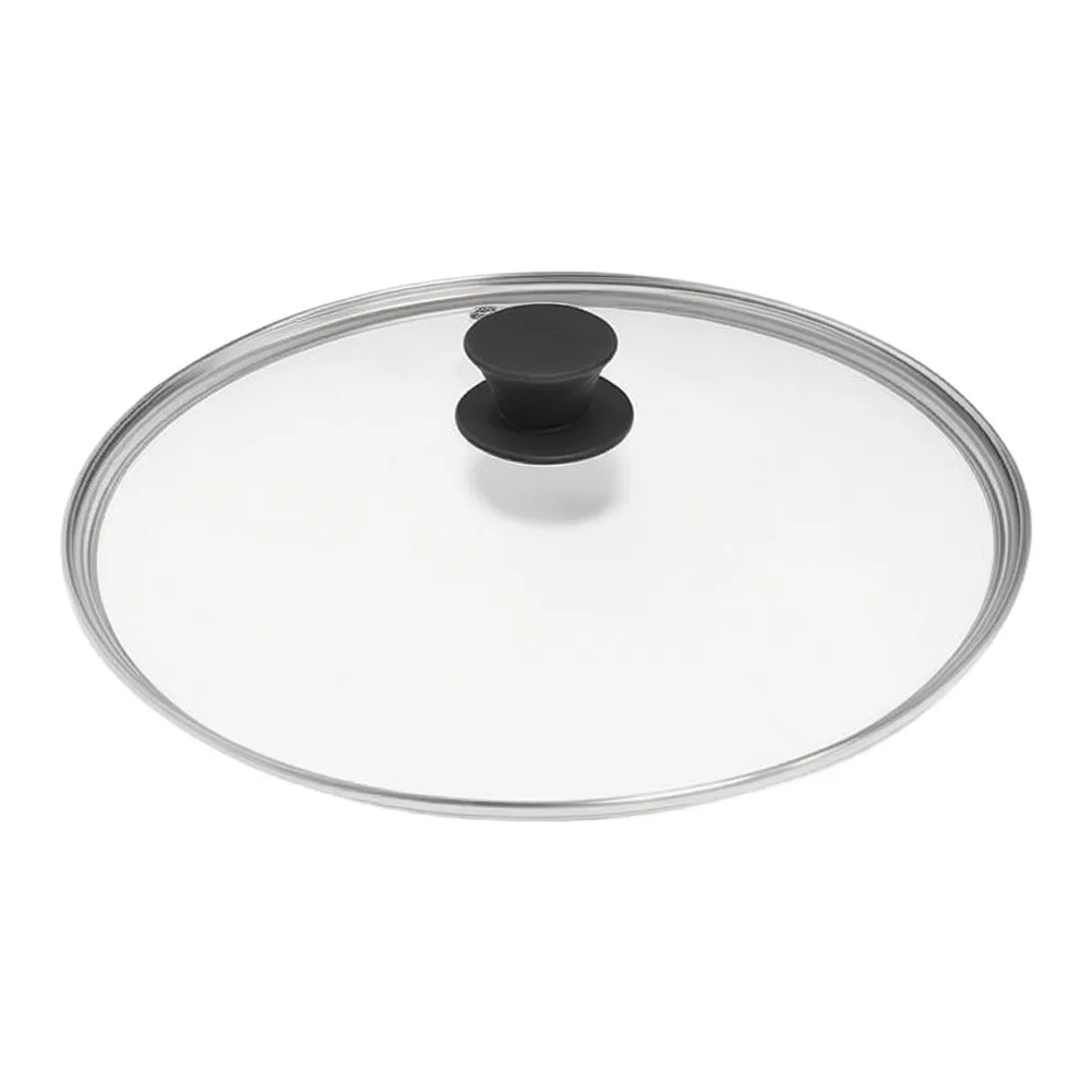 Glass Pot Lid with Stainless Steel Rim for 8 Inch Frying Pan Wok Skillet Made of Toughened Glass Heat Resistant Handle