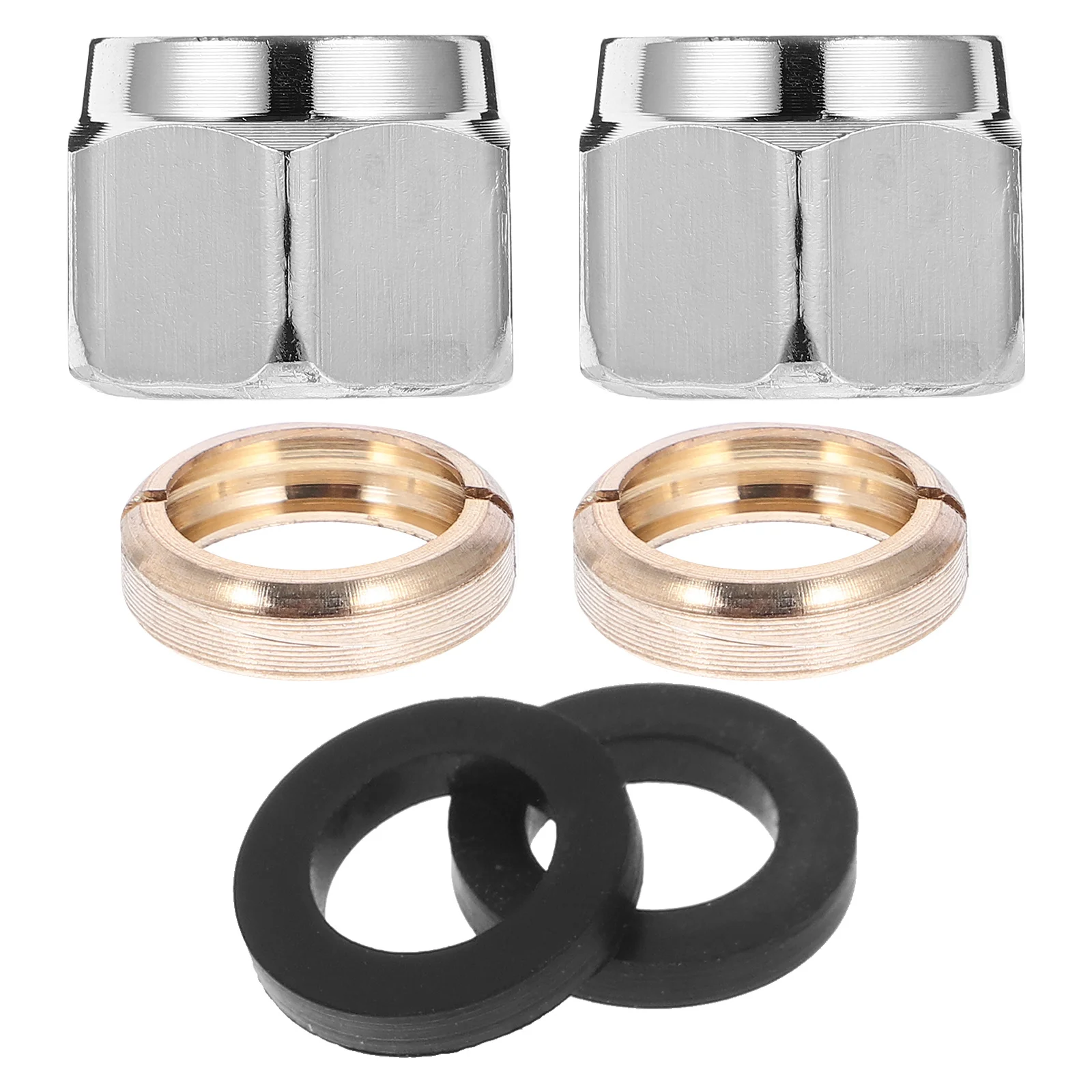 

10Pcs Gas Flare Nut Stainless Steel Thickened Increased Durability Leak Proof Gas Connector Tube Fitting Flare Nut