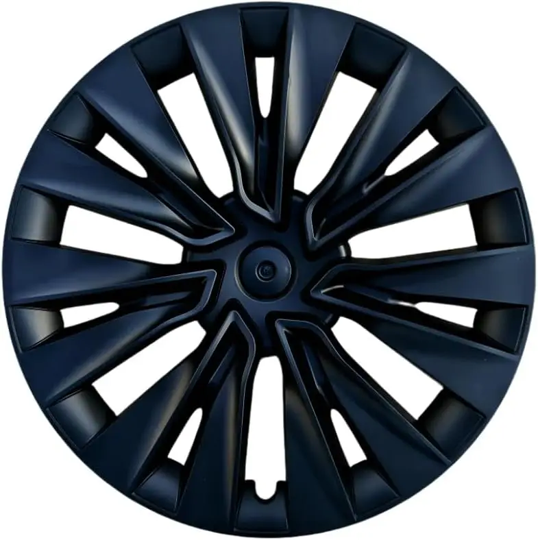 

(4 шт.) 19-дюймовые матовые черные колпаки для колес Tesla Model Y 2018-2024 | Аксессуары для полной замены обшивки сидений (полный комплект)