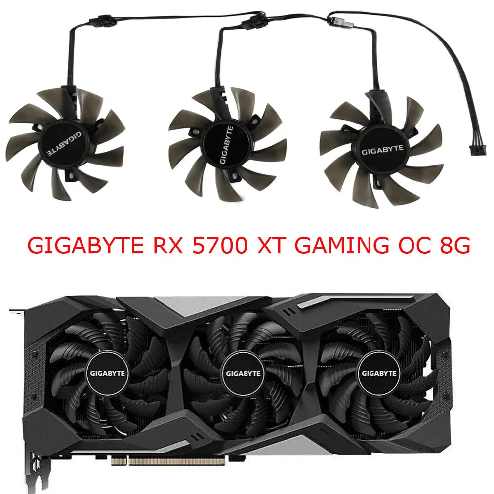 3 sztuk/zestaw, GA81S2U,PLD08010S12HH, Cooler GPU, dla Amd XFX Radeon VII, dla PowerColor AXRX 570 4GB, GIGABYTE GTX1660Ti RX 6700 5700 XT