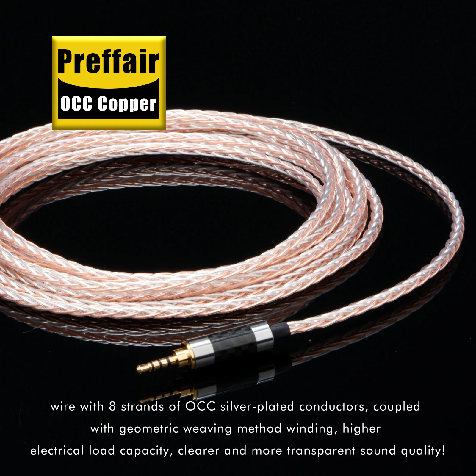 

Preffair HiFi 2.5mm to 4Pin XLR Male Balanced Microphone Audio Cable 8Core OCC Silver Plated Headphone Upgrade Cable for Amp Mix