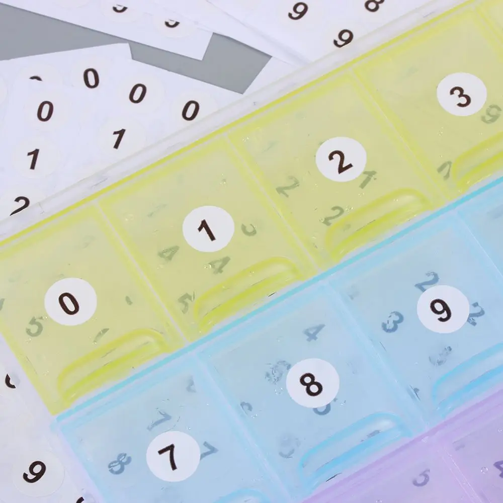 12 Sheets Embroidery Tool Diamond Paint Storage Self Adhesive Tags Distinguish Number Stickers Package Label