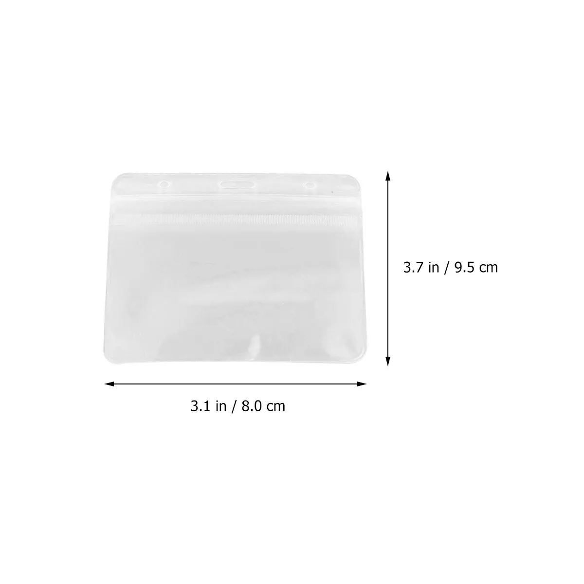 100Pcs Waterproof PVC Id Badge Holder Transparent Plastic Holder for Travel Office School Needed