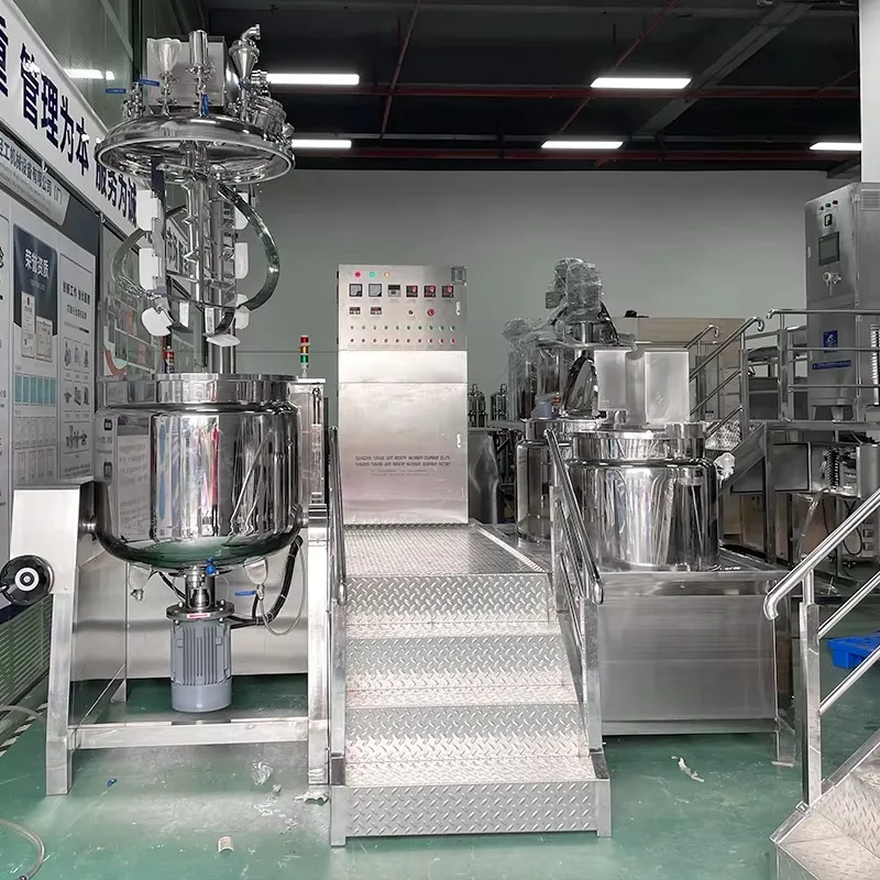 Customized Industrial Stainless Steel Vacuum Homogenizer Emulsifier High Output For Mayonnaise Skincare Cream Production