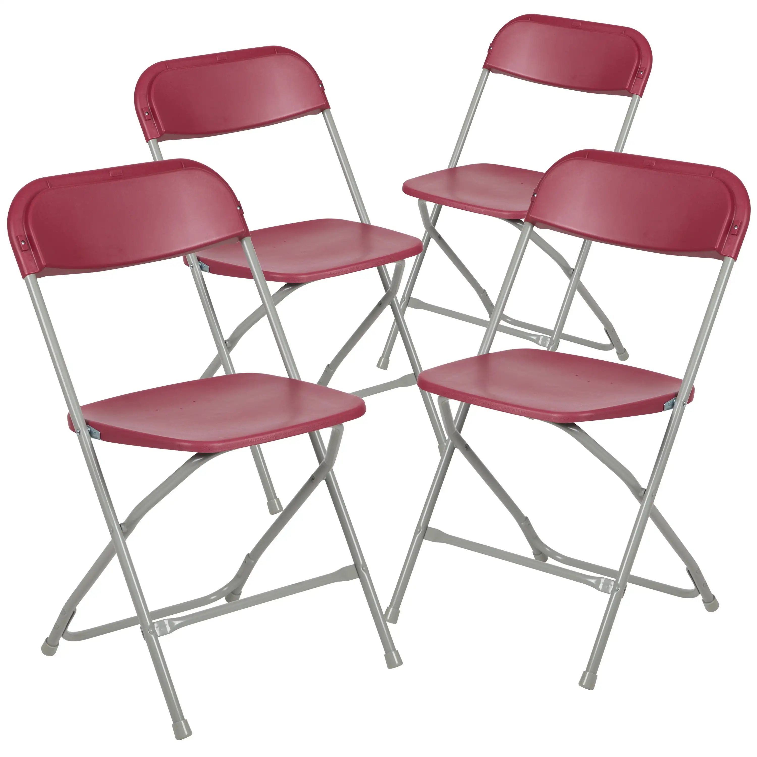 

Hercules™ Series Plastic Folding Chair - Red - 4 Pack 650LB Weight Capacity Comfortable Event Chair-Lightweight Folding Chair