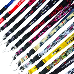 Car Racing Culture Lanyard Keychain Work Card ID Cell Phone Neck Lanyard Long Strip Thermal Transfer Car Decorations Accessories