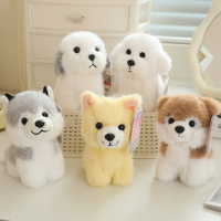 14cm Creative Realistic Dog Lucky Simulation Puppy Bichon Poodle Plush Toys Handmade Simulation Figure Toy Plush Stuffed Animals