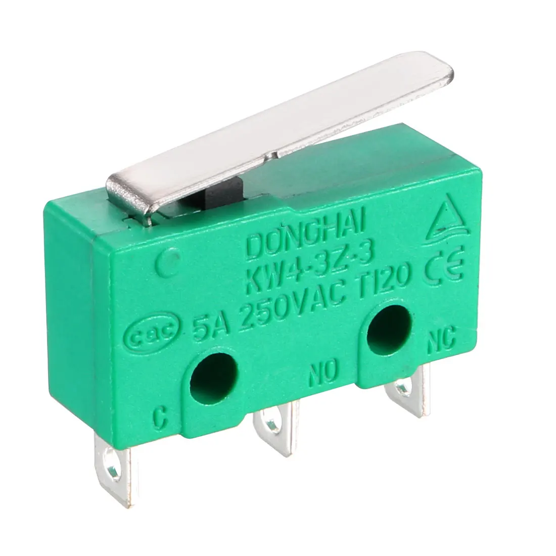 4PCS KW4-3Z-3 Micro Limit Switch SPDT NO NC 3 Terminals Momentary Short Straight Lever Type Microswitch for Automatic Machine