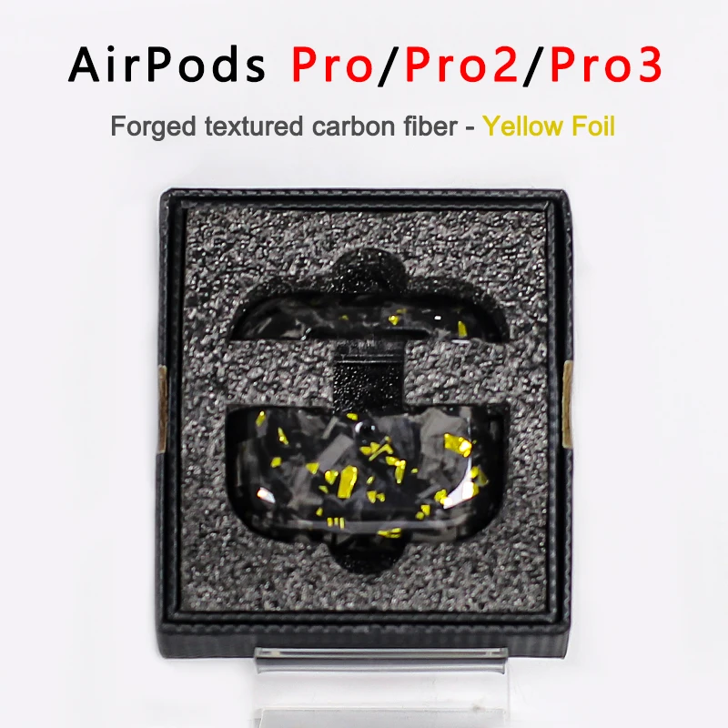 YTF-Carbon Carbonfaser-Hülle für AirPods Pro 3 Kabelloses Laden Bluetooth-Kopfhörer-Schutzhülle für AirPods Pro 2 Dünn und Leicht – Detail 18