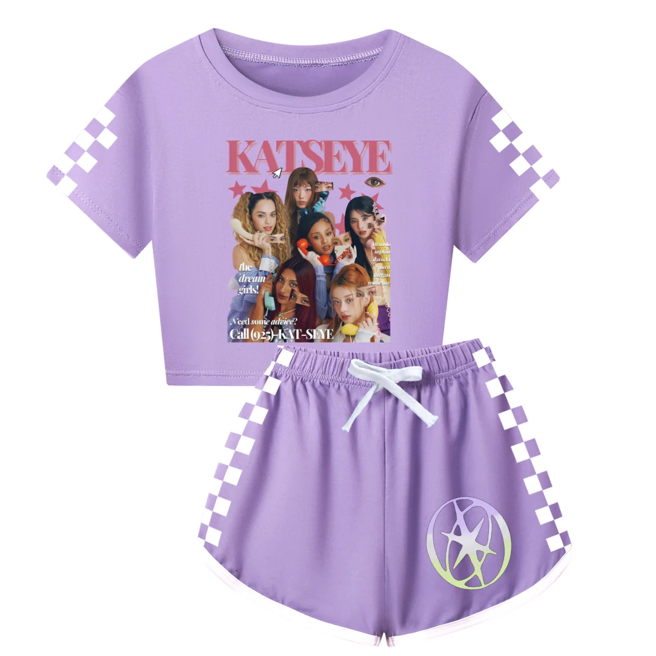 KATSEYE Clothes Baby Girls Short Sleeve Tops + Shorts 2Pcs Sets Children Boutique Outfits Kids Summer Clothing Boys Pajamas Set
