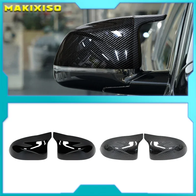 Auto Auto Rückansicht Seitenspiegel Abdeckung Trim für BMW F25 X3 F26 X4 F15 X5 F16 X6 2014 2015-2018 Helle schwarze Carbon Faser Stil