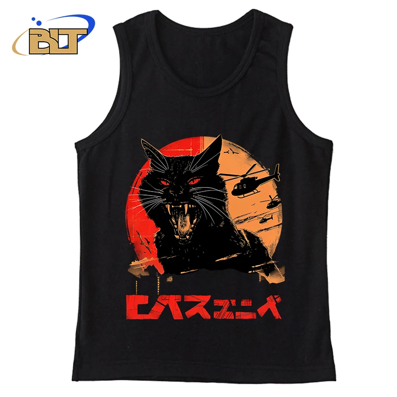 

catzilla printed children's clothing summer children's vest casual sleeveless T-shirt sports top for boys