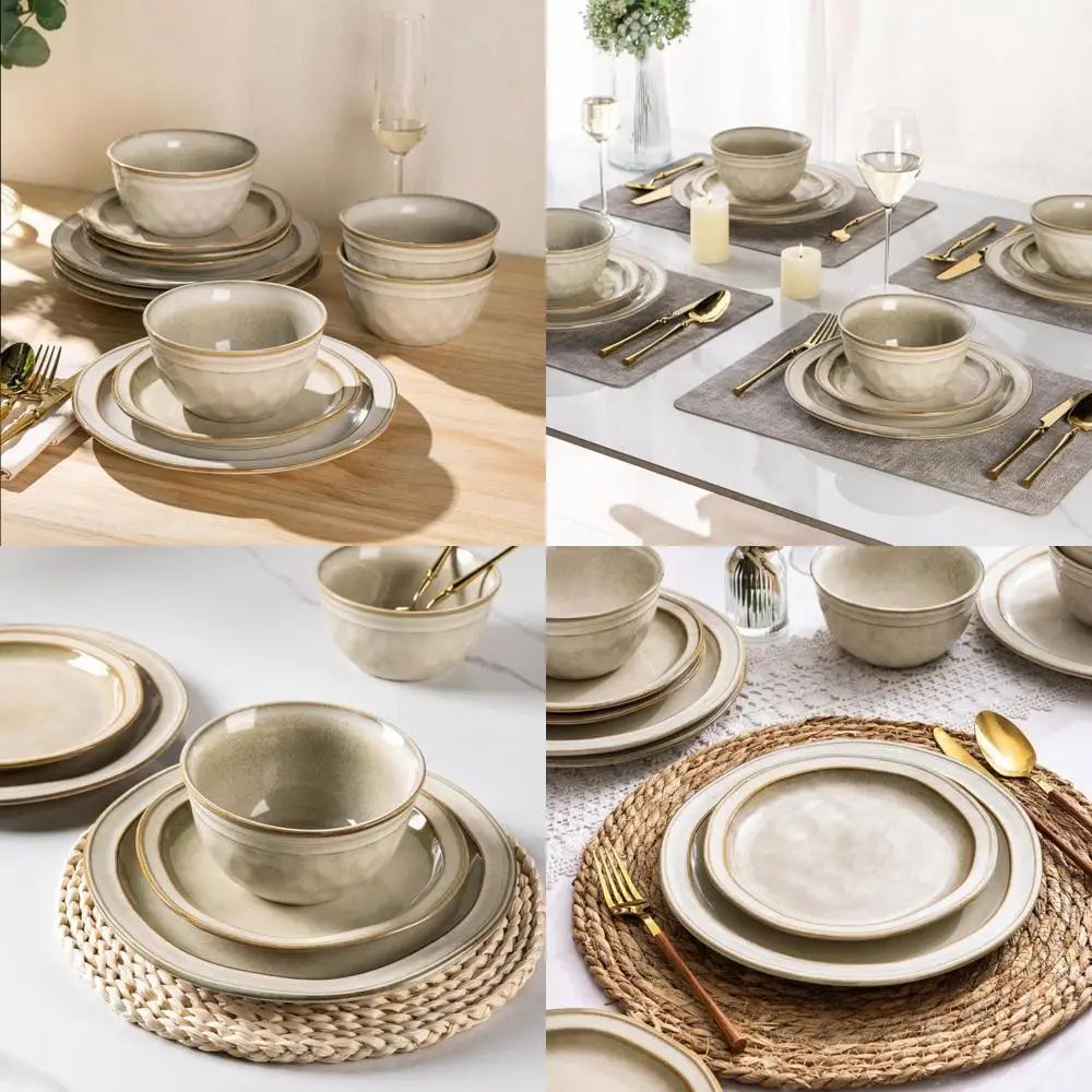 

gradient green dinner plates set of 6, 10 inch reactive glaze ceramic plates set, modern dinnerware dishes set for kitchen, micr