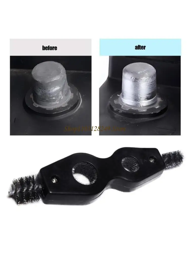 

N5KD Universal Car Clean Accessories Double Head Double Hole Car Battery Terminals Brush Cleaning Tool Multifunction Brush