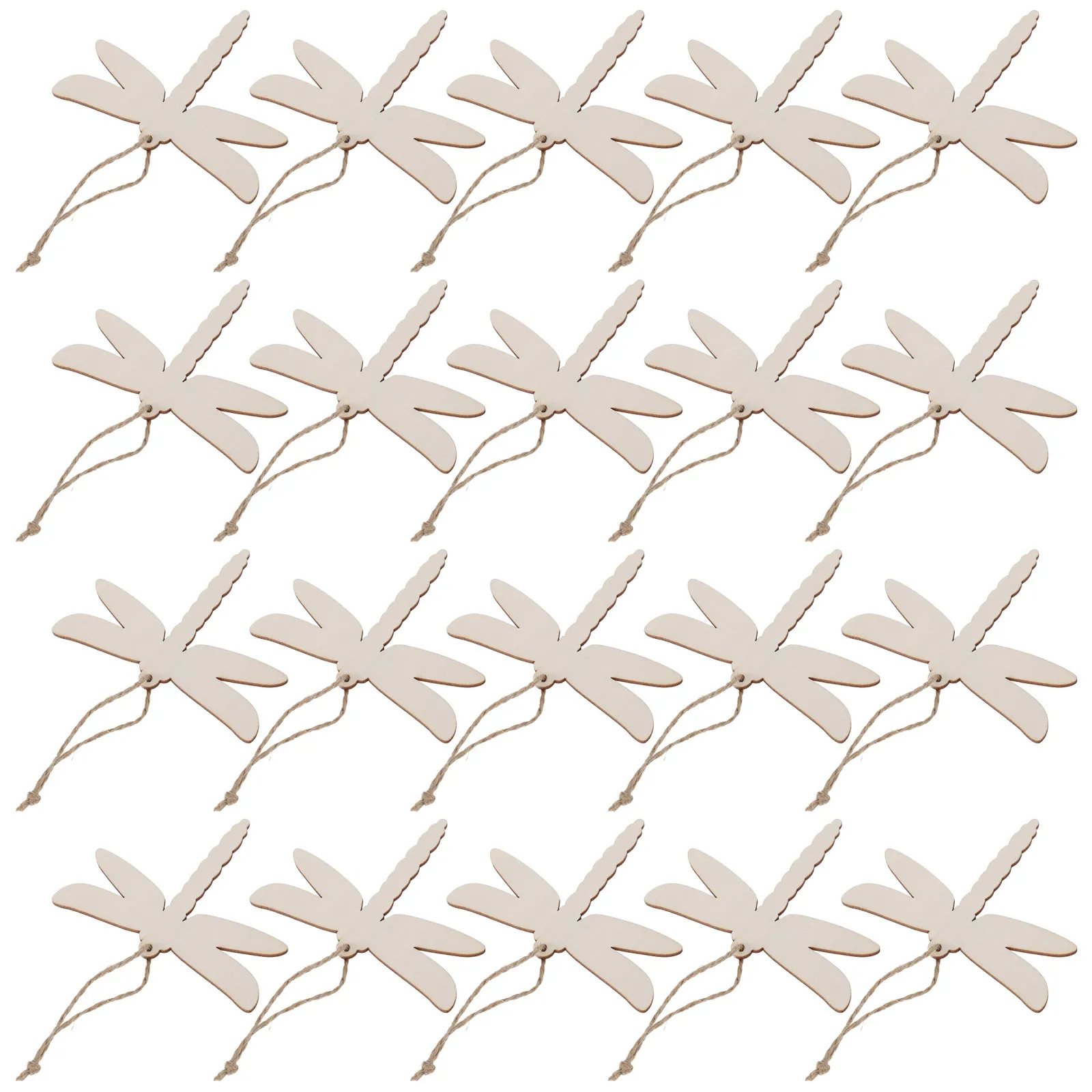 20Pcs Wooden Dragonfly Cutouts Blank Craft Shapes for DIY Decorations Party Favors Insect Embellishments Insect Ornament