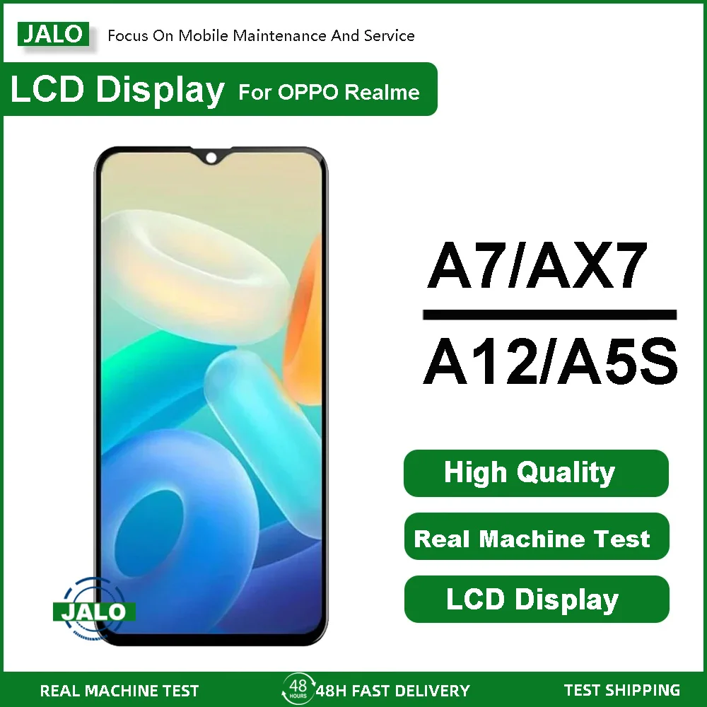 JALO Mobile Phone LCD Screen Assembly is suitable for OPPO A7 AX7 A5S A12 Realme3 internal and external integrated display