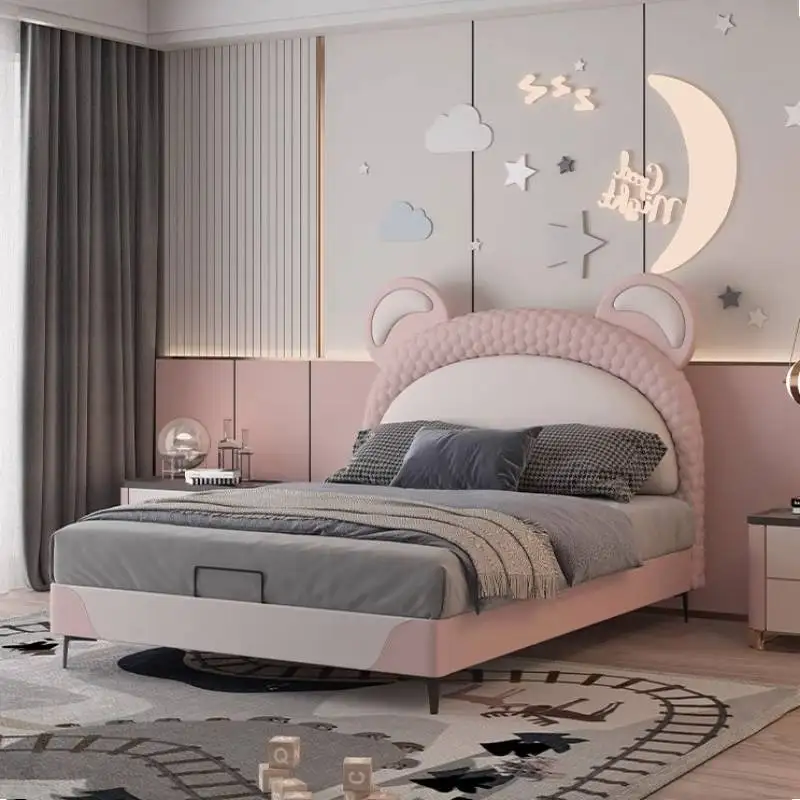 

Girls Decoration Kids Beds White Nordic Safety Modern Design Kids Beds Single Custom Wooden Lettino Per Bambini Furniture Home