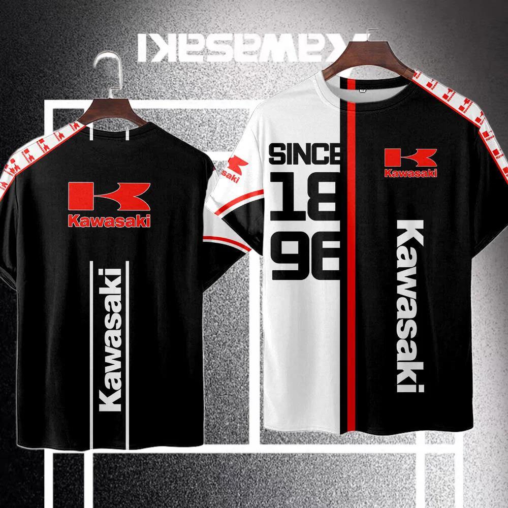 

25 Kawasaki Summer Outdoor Sports Trendy Quick Drying Breathable Motorcycle 3D Printed T-shirt Thin Sports Comfortable T-shirt