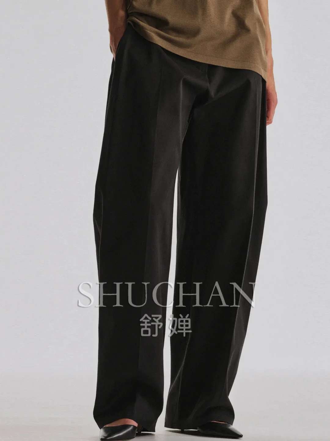 Casual pants women's new high-waisted and thin loose straight-leg wide-leg pants in autumn and winter 2026