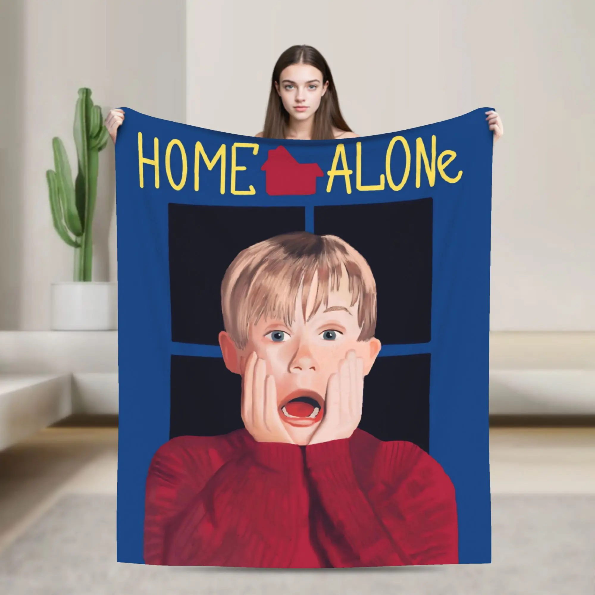 Super Soft Homes Alones merry Christmas Xmas Throw Blanket Premium Flannel Fleece Lightweight  Bed Blanket Cozy Warm Blankets