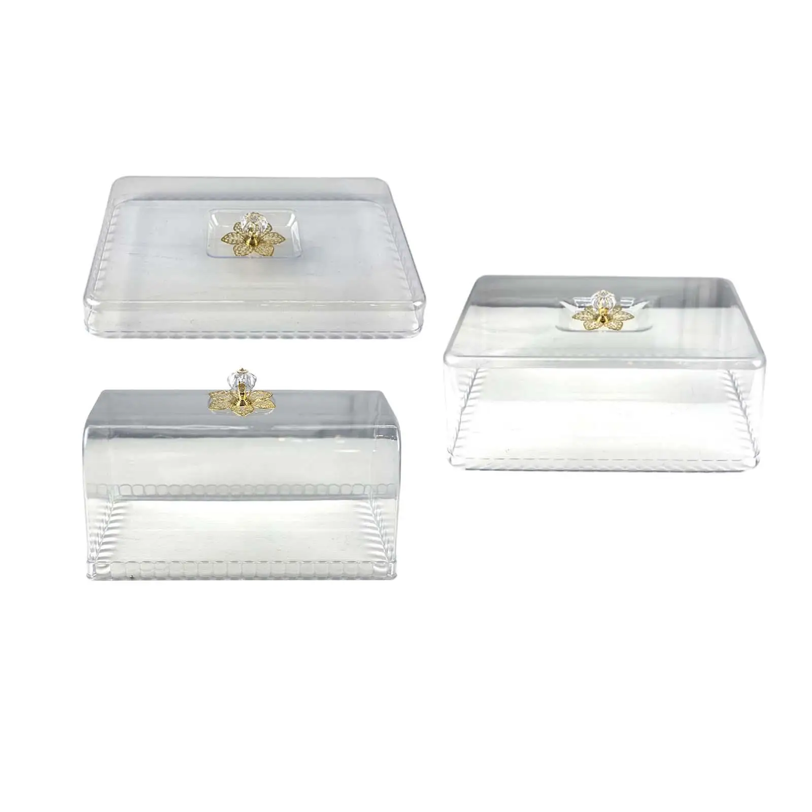 

Food Cover Supplies Clear Visibility Rectangle Lightweight Food Dome Serving Dish Cover Dustproof Lid for Camping Outdoor Donuts