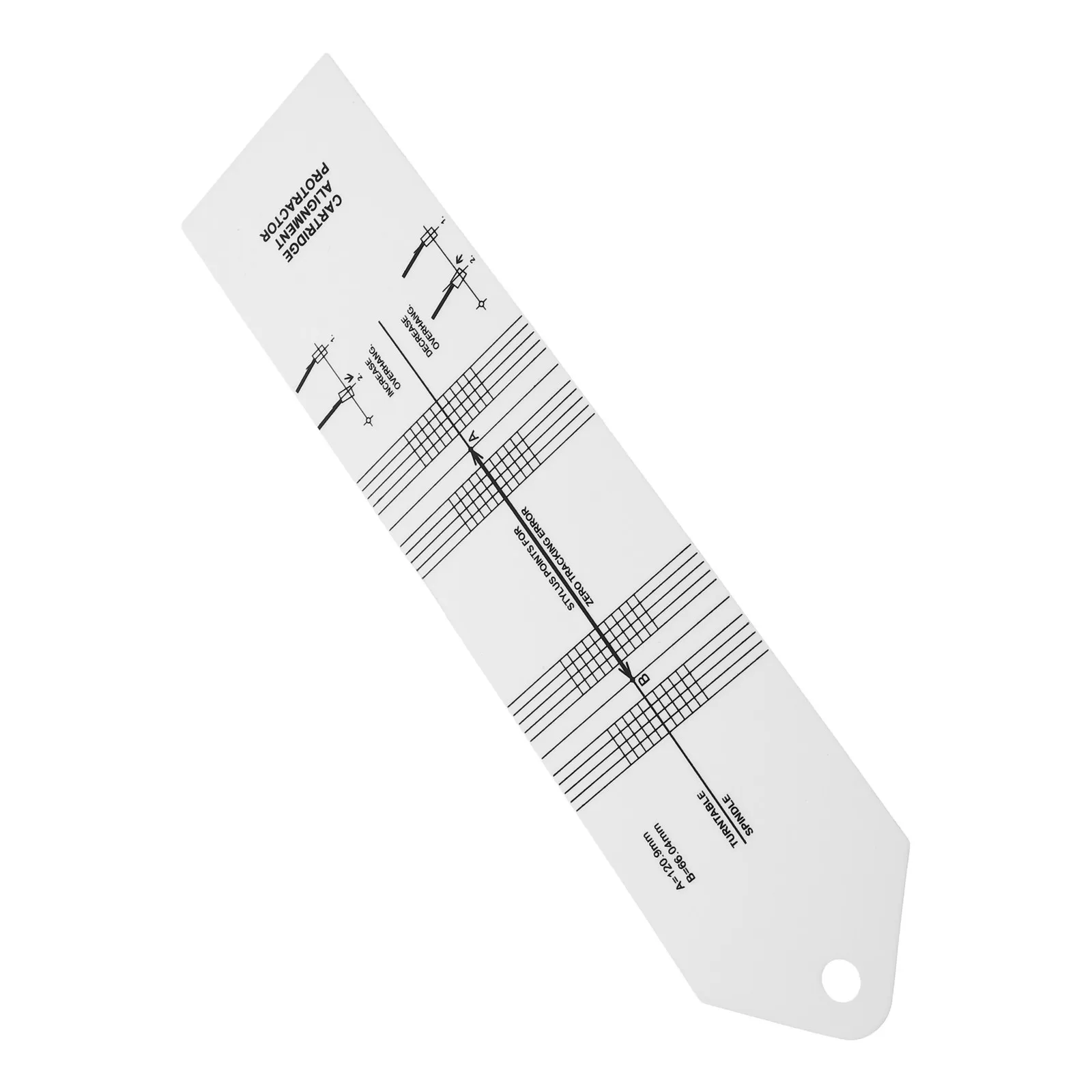 Turntable Protractor for Phono Cartridge Alignment Vinyl Record Calibration Tool Multifunctional Tonearm Overhang and Stylus