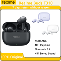 Original OPPO Realme Buds T310 AI 46dB ANC Bluetooth 5.4 Earbuds, 40H Playtime, HiFi Sound, Fast Charging, Low Latency.