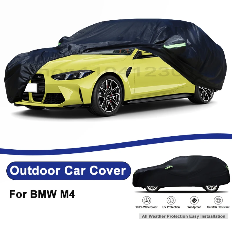 

Outdoor Full Car Cover For BMW M4 with Reflective Strips Waterproof Snowproof Dustproof UV Protection Auto Accessory