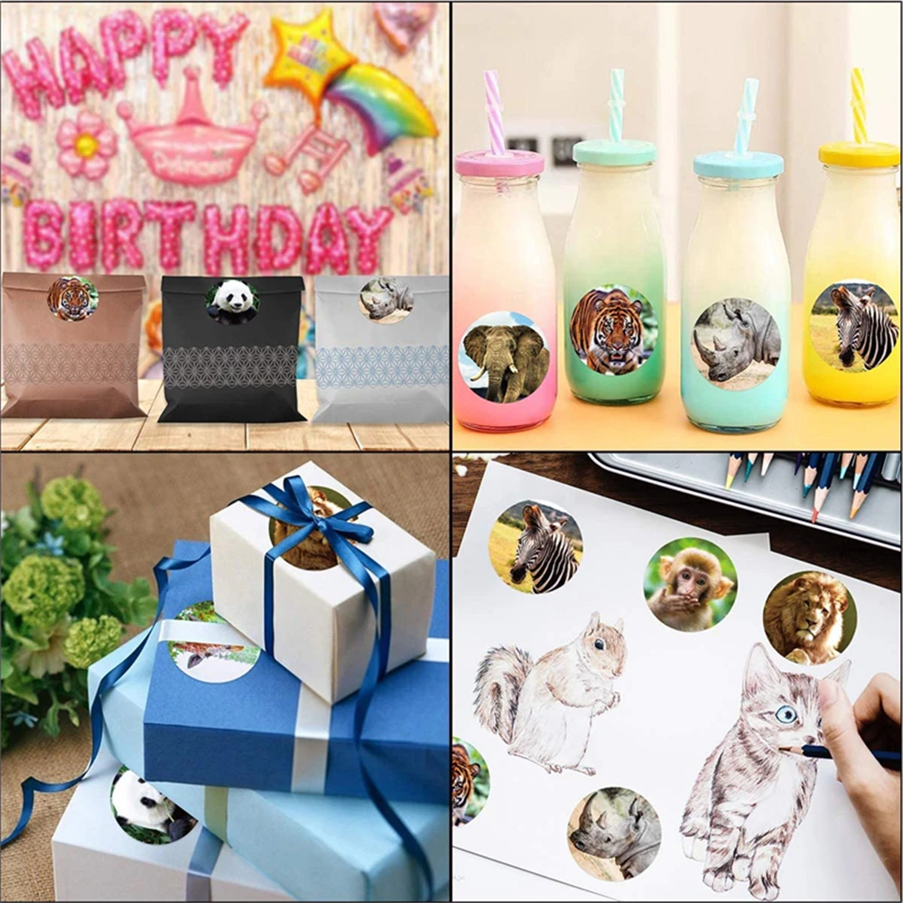 100-500 stücke Nette Cartoon Lion Panda Aufkleber Kinder Belohnung Aufkleber Etiketten Ermutigung Scrapbooking Decor Briefpapier Aufkleber