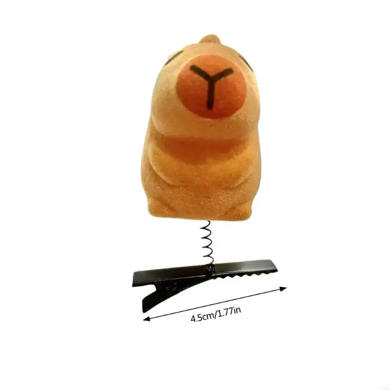 U13E Adorável Capybara Hair Pin Flock