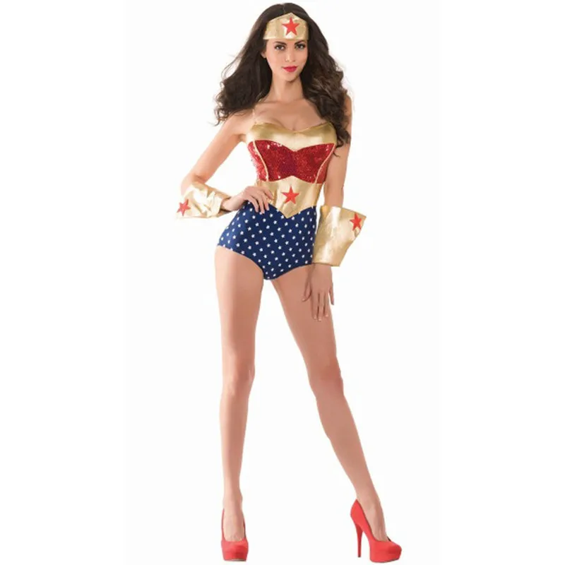 Halloween seksowna kobieta cudowny Super cud kostium superbohaterka kobiety Supergirl wieczór panieński fantazja Cosplay przebranie