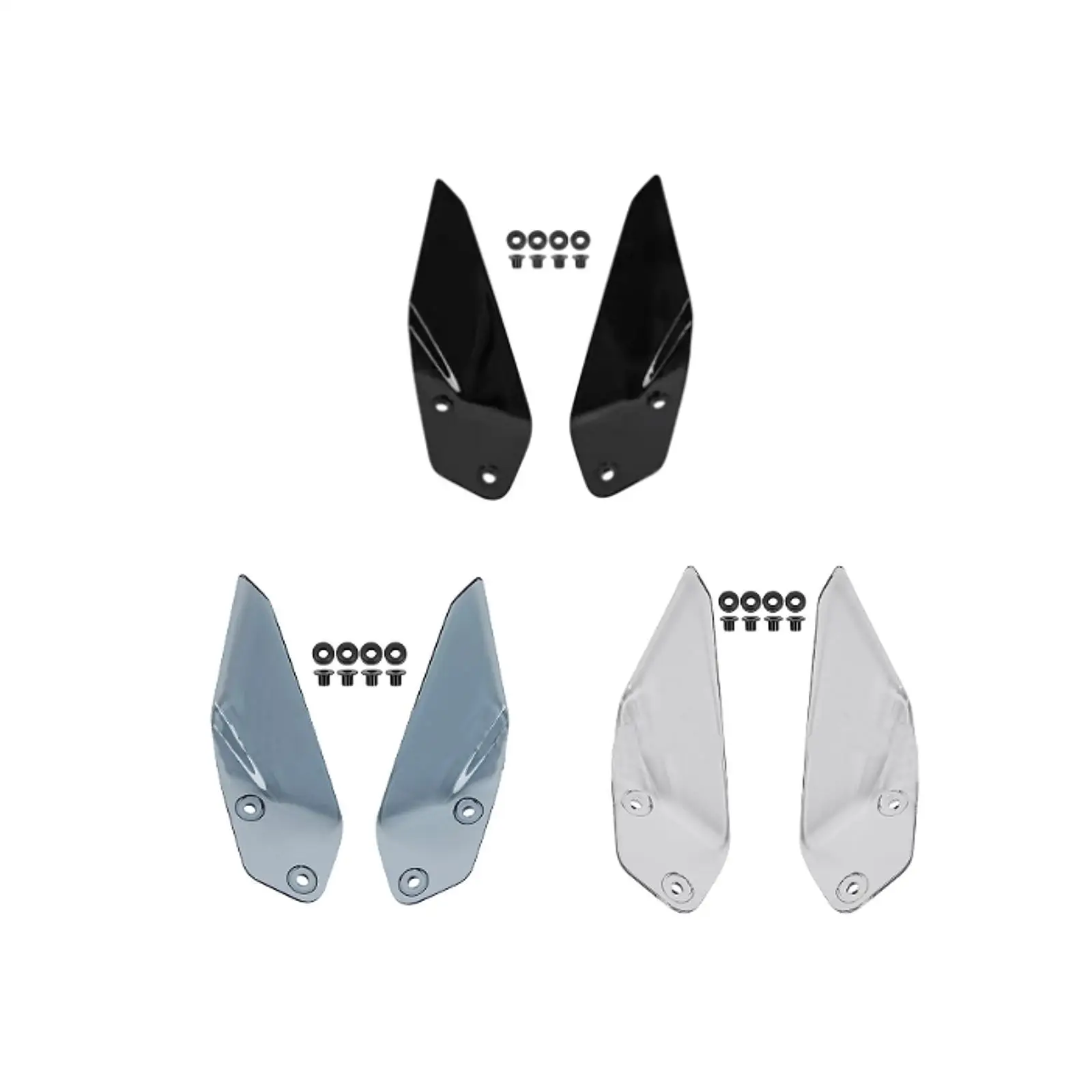 

2x Motorcycle Side Wind Deflectors Practical Convenient Acrylic Accessories for