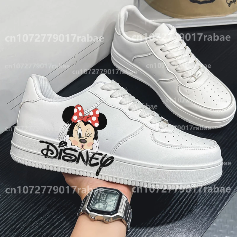 Micky Minnie Mouse obuwie męskie platformy trampki moda damska buty na deskorolkę 3D graffiti studenckie obuwie prezent