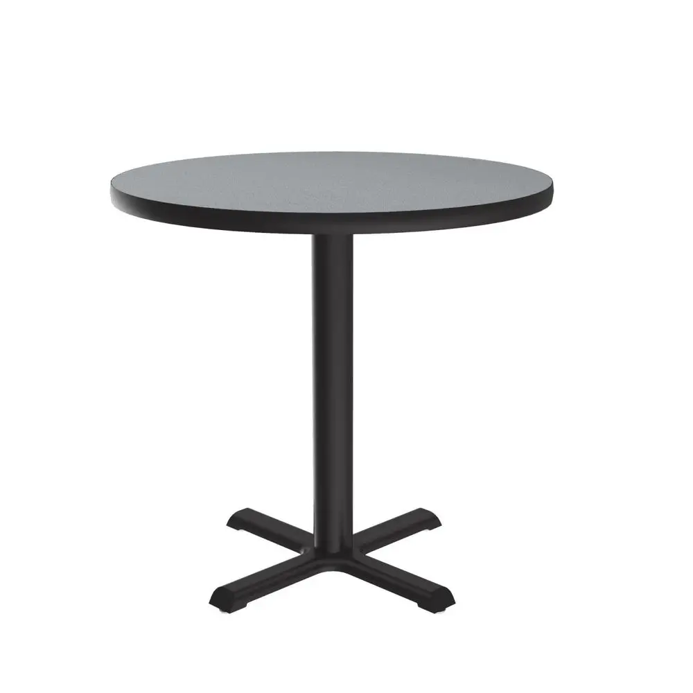 

Gray Granite Top Round Bar Table, 24, Ideal for Café and Break Rooms