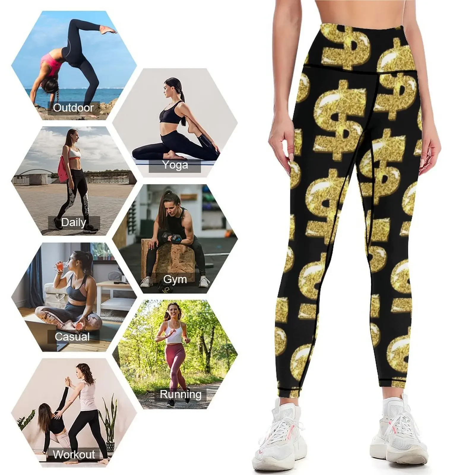 Dollar. Leggings sportswear for gym legging pants raises butt Women sportwear sports for gym Womens Leggings 4