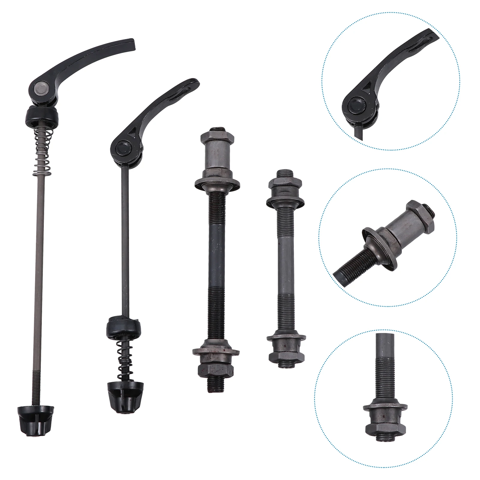 

1 set Quick Release Skewer Set Durable Metal Bike Axle for Mountain Road Bicycles Hollow Wheel Hub Fast Detach Parts