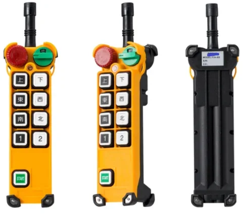 F24-8D Industrial Tele-control Radio Remote Control Fixed Code FCC CE ROHS 4 Buttons with Transmitter and Receiver for Cranes