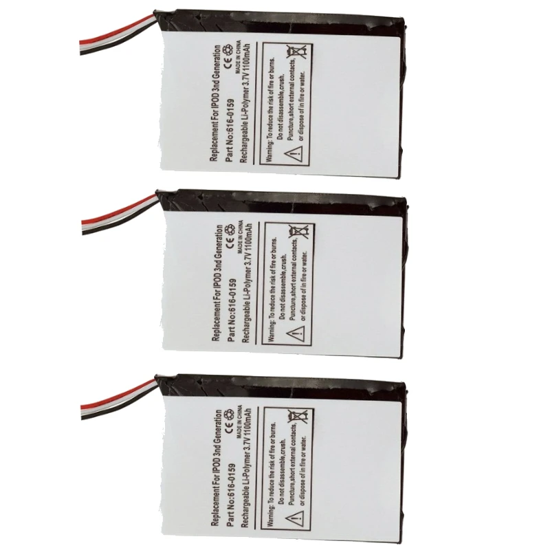 616-0159 3.7V 800-900mAh New Replacement Battery for IPod 3 3G 3rd A1040 Generation High Quality Mobile Phone Accumulator