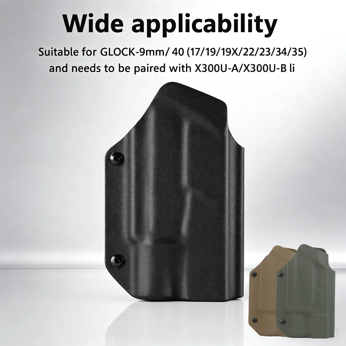 

Tactical Holster Quick Release Kit For Glock 17/19/19X/45 Compatible X300 Flashlight Hunting Holster