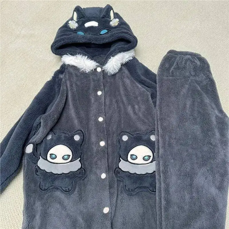 

Game Identity V Emma Woods Luca Balsa Ithaqua Mike Morton Anime Cosplay Costume Winter Hooded Nightgown Set Halloween Acg Fans G