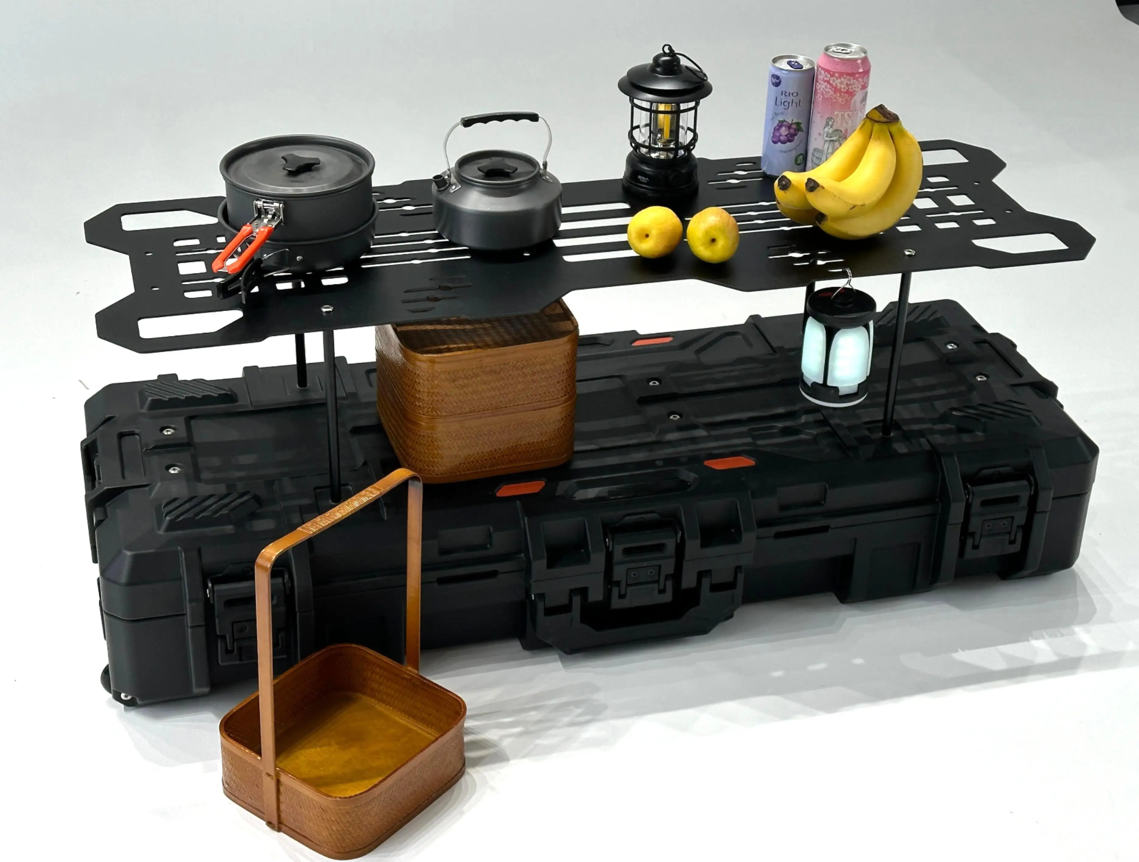 تركيب مباشر للتخييم 4WD ملحقات LLDPE صندوق سقف السيارة عالي التحمل صندوق تخزين صندوق أدوات عالمي #3