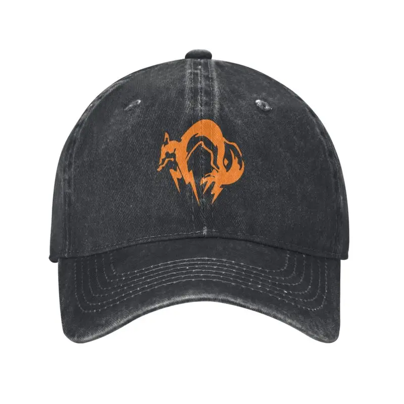 Custom Metal Gear Solid Fox Logo Baseball Cap Sports Cotton Snapback Caps Women Men's Adjustable Video Game Dad Hat