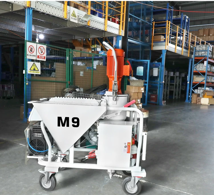 M9 Construction Gypsum Plaster Machine Wall Spray Tool with Pump and Motor Core Components